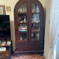 Mobile vetrina design arte povera legno massello