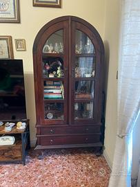 Mobile vetrina design arte povera legno massello