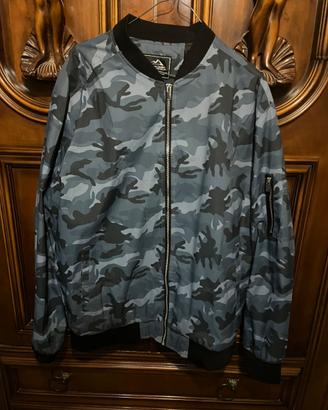 Giacca a vento camouflage blu XL