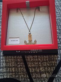 Collana Uomo ROSSOAMANTE in Acciaio PVD - Pendente