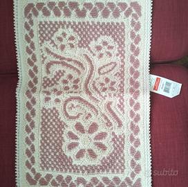 tappeto sardo rosa e bianco 