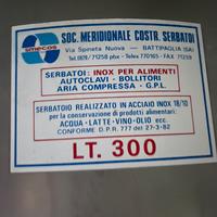 Sebatoio 300 litri inox