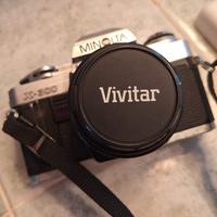 Minolta Vivitar x-300 analogica +2 obbiettivi e fl
