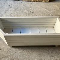 Fioriera legno bianca