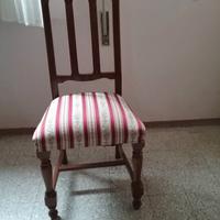 N. 6 sedie tappezzate anni 60/70