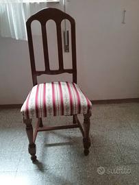 N. 6 sedie tappezzate anni 60/70