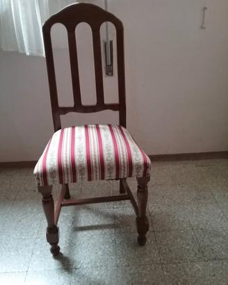 N. 6 sedie tappezzate anni 60/70