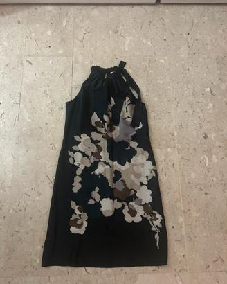 Vestito vintage nero con fiori