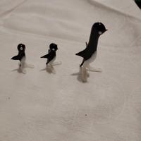 Famiglia pinguini vetro di murano