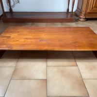 Tavolino basso in legno massello 120×60