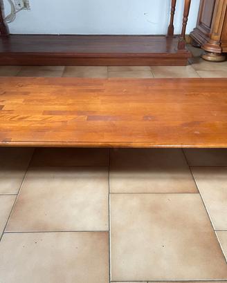 Tavolino basso in legno massello 120×60