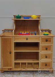Cucina giocattolo in legno