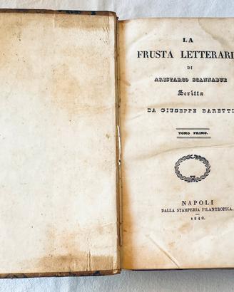 “La frusta letteraria” Aristarco Scannabue  1840