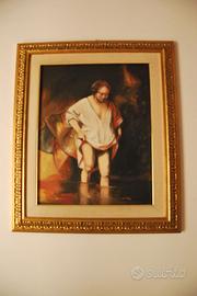 Quadro Olio su Tela 60x70 cm – "Donna al Bagno"