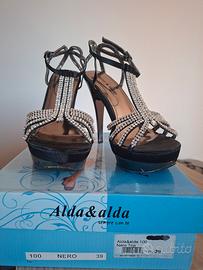 Scarpa nera donna con tacco