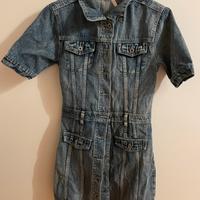 Vestito in denim manica corta
