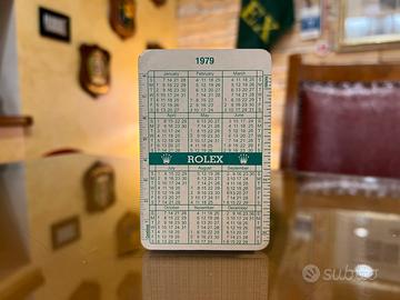 Calendario Rolex Card Vintage 1979-1980
