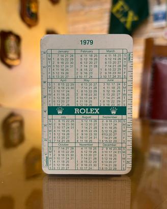 Calendario Rolex Card Vintage 1979-1980