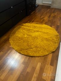 Tappeto tondo colore senape NUOVO!