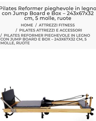 Lettino Pilates Reformer chiudibile