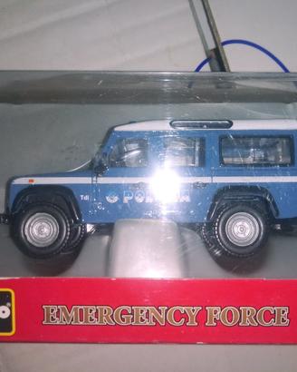 Raro Land Rover Burago Polizia