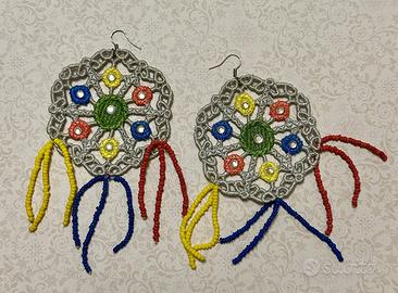 Orecchini in pizzo ricamati