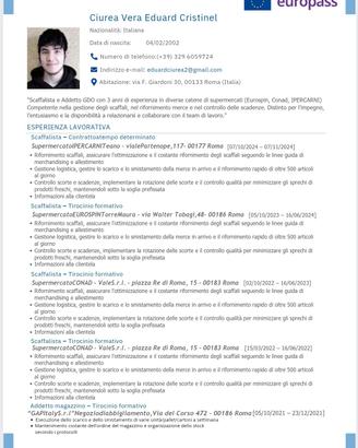 Giovane disponibile per lavoro a Roma