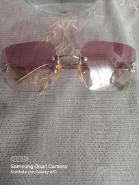 Occhiali da sole vintage  CHANEL  in metallo rosa