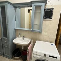 MOBILE BAGNO RUSTICO COMPONIBILE LEGNO E MARMO
