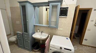 MOBILE BAGNO RUSTICO COMPONIBILE LEGNO E MARMO