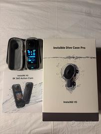 Insta360 X5 + case subacqueo Pro