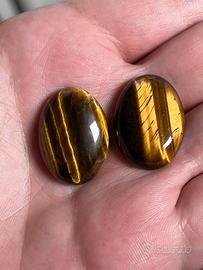Coppia cabochon occhio di tigre naturale