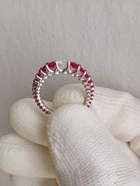 Anello Donna  in Oro Diamante e Rubini