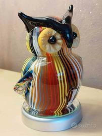 Gufo Civetta in VETRO artigianale stile MURANO