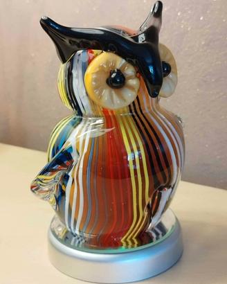 Gufo Civetta in VETRO artigianale stile MURANO
