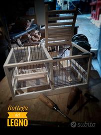 Gabbia doppia tipo cinciarella con chiamo