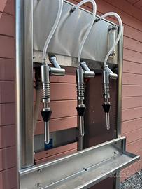 Riempitrice inox 3 becchelli con pompa