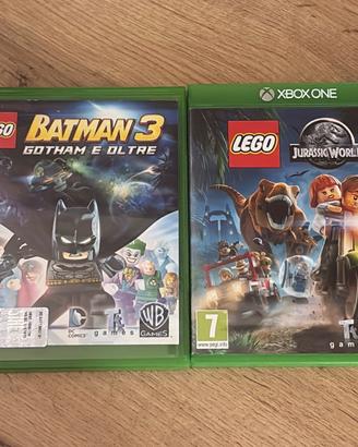 LOTTO 2 GIOCHI LEGO XBOX-Batman 3+Jurassic World