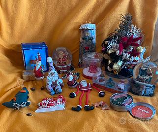 Lotto addobbi Natale, palle neve, carillon