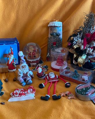Lotto addobbi Natale, palle neve, carillon