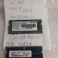 Scheda memoria PC3 10600 4GB DDR3 1333 SODIMM RAM