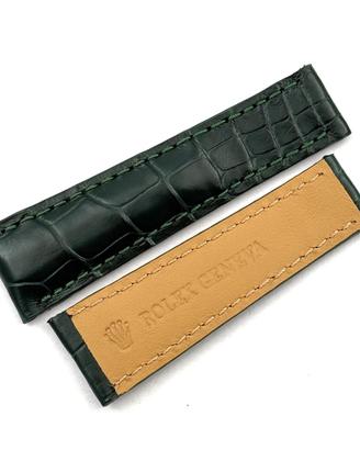 Cinturino Rolex Verde Scuro Pelle Cocco 20/16mm