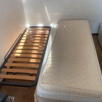 Letto singolo con brandina estraibile
