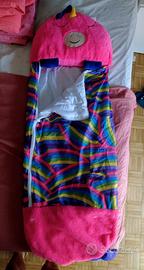 sacco a pelo unicorno bambina