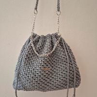 Pouch bag uncinetto simil bottega veneta
