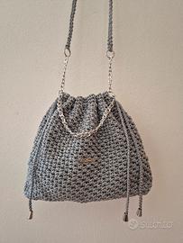 Pouch bag uncinetto simil bottega veneta