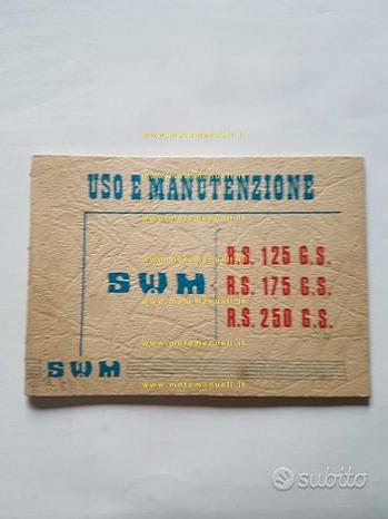 SWM RS 125-175-250 GS 1977 manuale uso originale