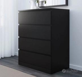 Cassettiera IKEA Malm wengé 4 cassetti