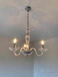 Lampadario in vetro soffiato