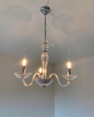 Lampadario in vetro soffiato
